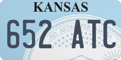 KS license plate 652ATC