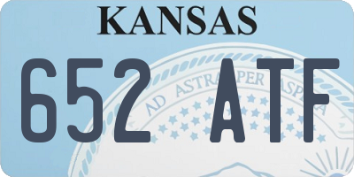 KS license plate 652ATF