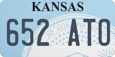 KS license plate 652ATO