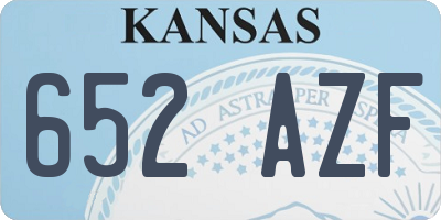 KS license plate 652AZF