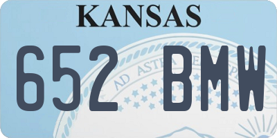 KS license plate 652BMW