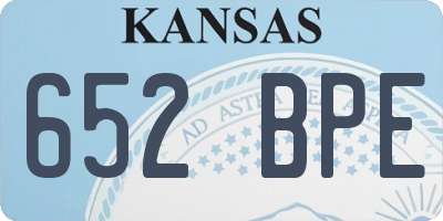 KS license plate 652BPE