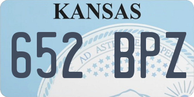 KS license plate 652BPZ