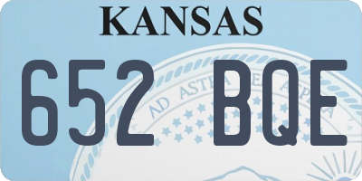 KS license plate 652BQE