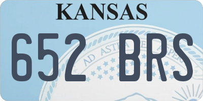 KS license plate 652BRS