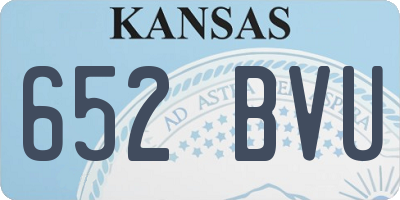 KS license plate 652BVU