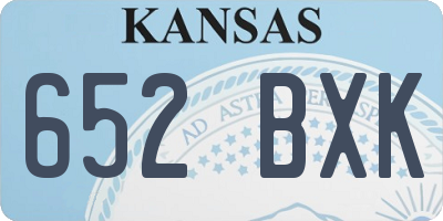 KS license plate 652BXK