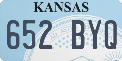 KS license plate 652BYQ