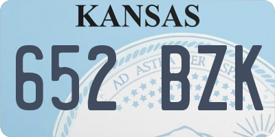 KS license plate 652BZK