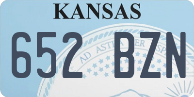 KS license plate 652BZN