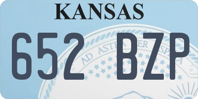 KS license plate 652BZP