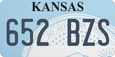 KS license plate 652BZS