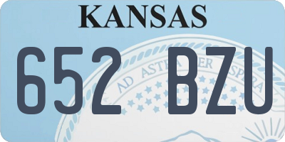 KS license plate 652BZU