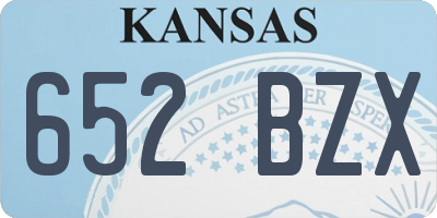 KS license plate 652BZX