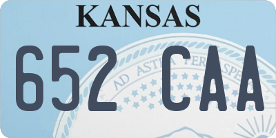 KS license plate 652CAA
