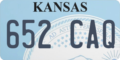 KS license plate 652CAQ