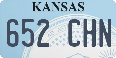 KS license plate 652CHN