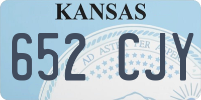 KS license plate 652CJY