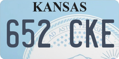 KS license plate 652CKE