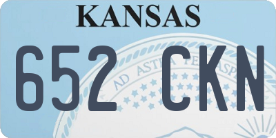 KS license plate 652CKN