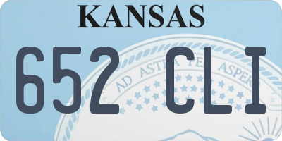 KS license plate 652CLI