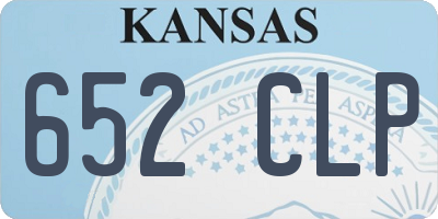 KS license plate 652CLP