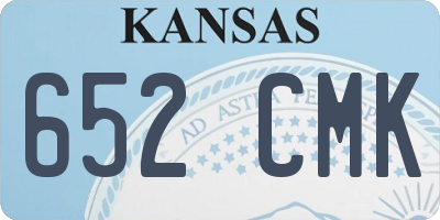 KS license plate 652CMK