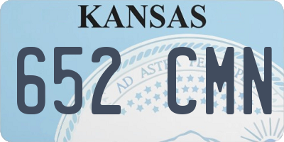 KS license plate 652CMN