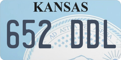 KS license plate 652DDL