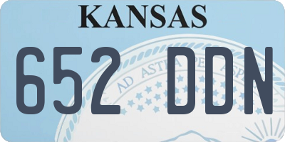 KS license plate 652DDN