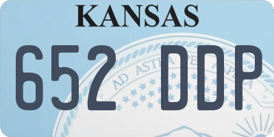 KS license plate 652DDP