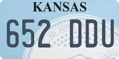 KS license plate 652DDU