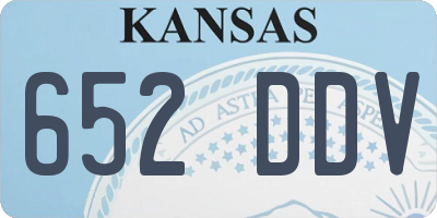 KS license plate 652DDV
