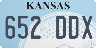 KS license plate 652DDX