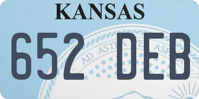 KS license plate 652DEB