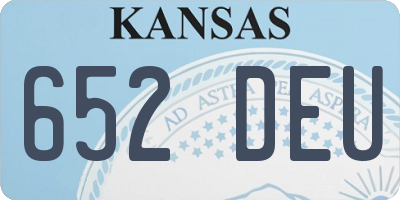KS license plate 652DEU