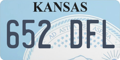 KS license plate 652DFL