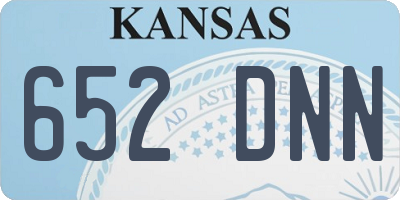 KS license plate 652DNN