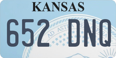 KS license plate 652DNQ
