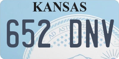 KS license plate 652DNV
