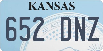 KS license plate 652DNZ