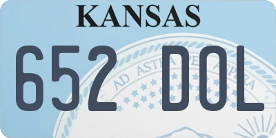 KS license plate 652DOL