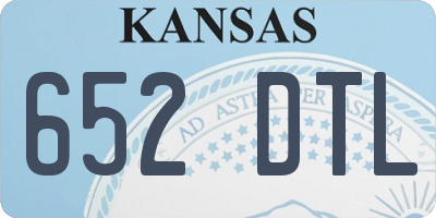 KS license plate 652DTL