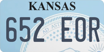 KS license plate 652EOR