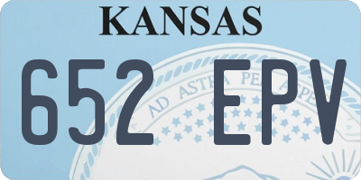 KS license plate 652EPV