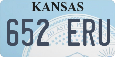 KS license plate 652ERU
