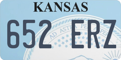 KS license plate 652ERZ