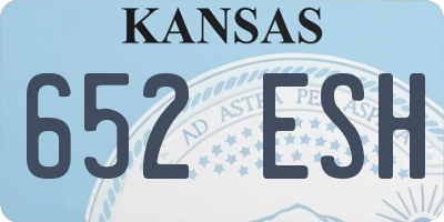 KS license plate 652ESH