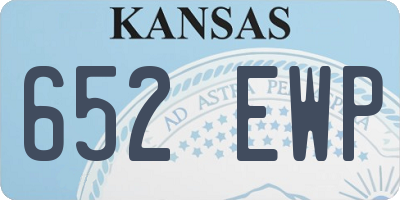 KS license plate 652EWP