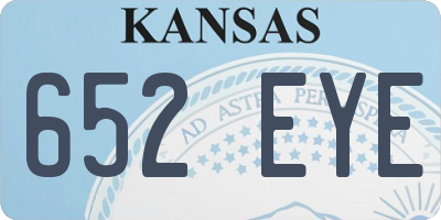 KS license plate 652EYE